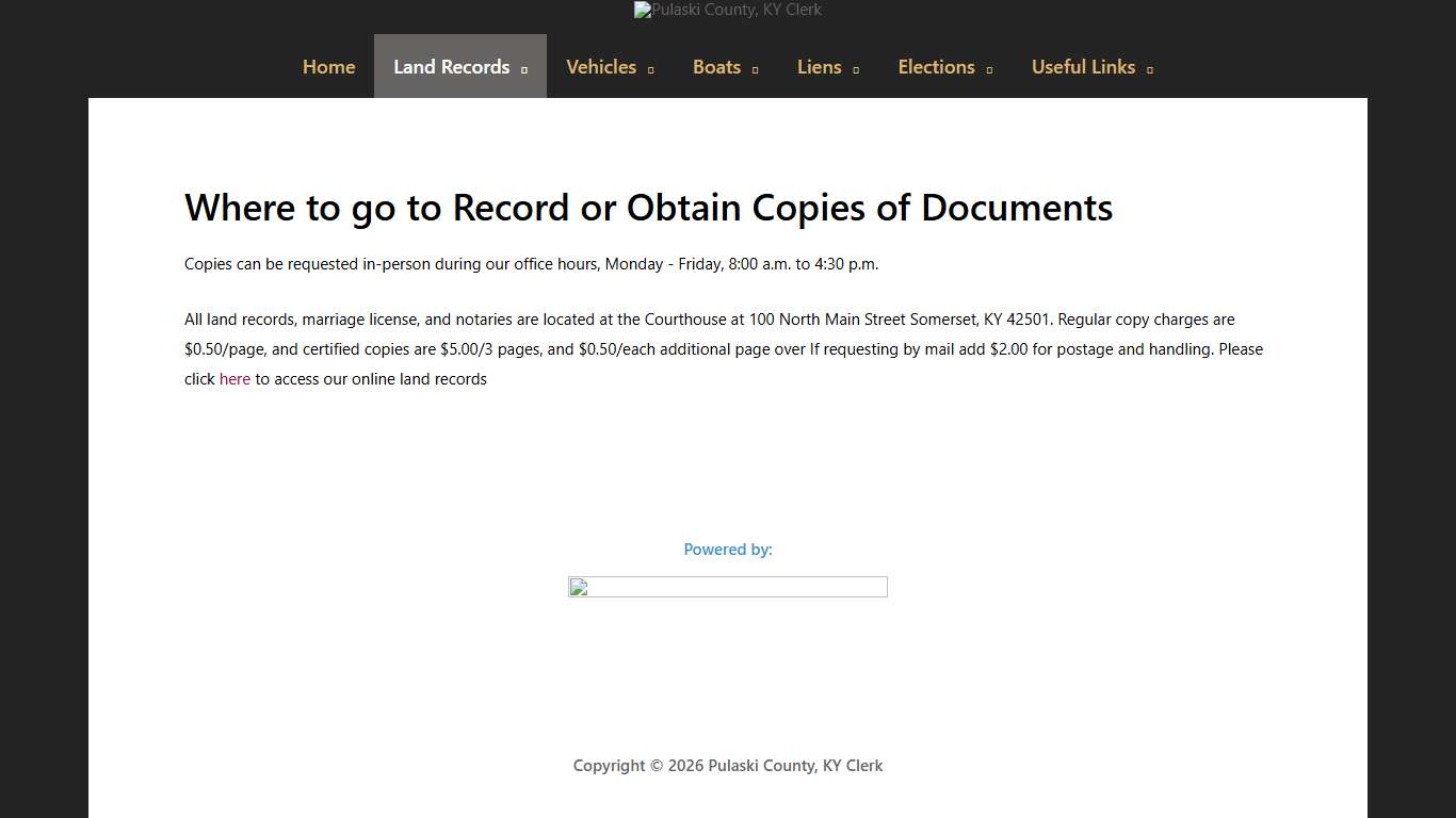 How to Obtain Copies – Pulaski County, KY Clerk
