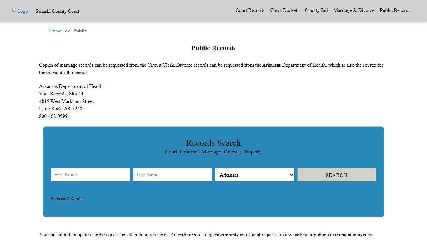 Public Records Pulaski County Court